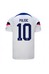 Fotbalové Dres Spojené státy Christian Pulisic #10 Domácí Oblečení MS 2022 Krátký Rukáv